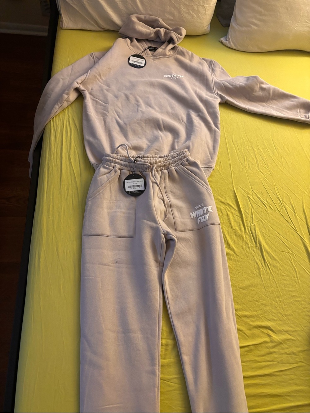 White Fox Boutique Kids Lilac Beige Sweatpants